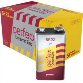 Эл.питания Perfeo 6F22 1SH Dynamic Zinc (10 шт/кор.) Эл.питания Perfeo 6F22 1SH Dynamic Zinc (10 шт/кор.)
